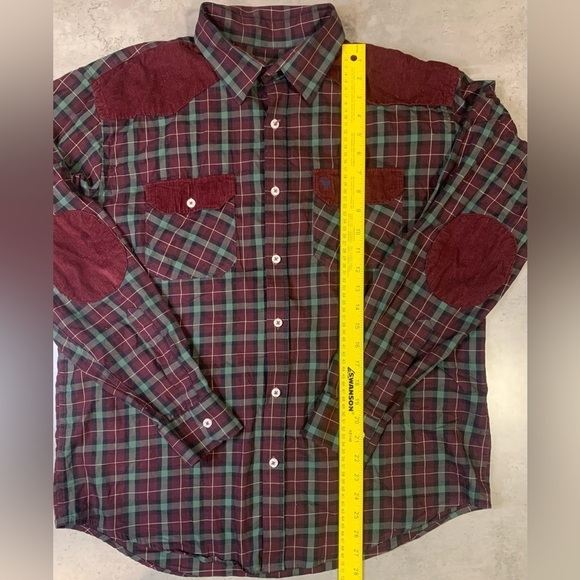 Abercrombie & Fitch Western Style Plaid & Corduroy Button Up Shirt, Size XXL - Picture 3 of 7